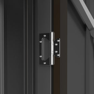 Casetta Box da Giardino Porta Attrezzi 100x103x160 cm in Acciaio Galvanizzato Marrone