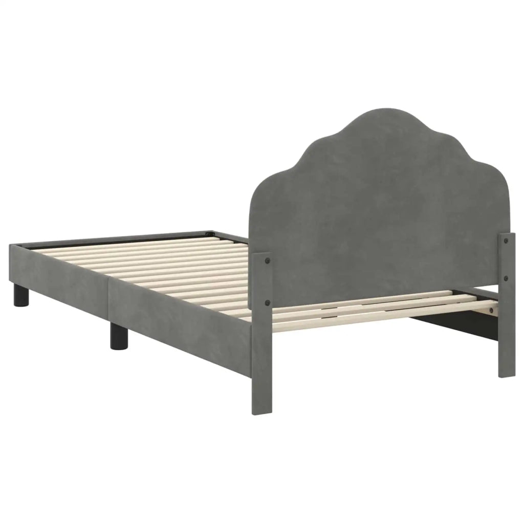 Struttura letto bambini con testata Grigio Scuro 80 x 200 cm