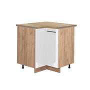 Mobile ad angolo cucina Fame-Line Bianco lucido/Rovere dorato 80.5 cm, PL Rovere Vicco