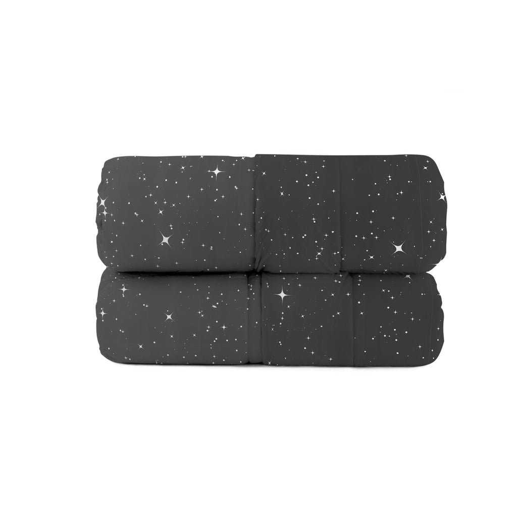Trapunta Invernale Matrimoniale Stampata in Microfibra 200gr Stars Grigio