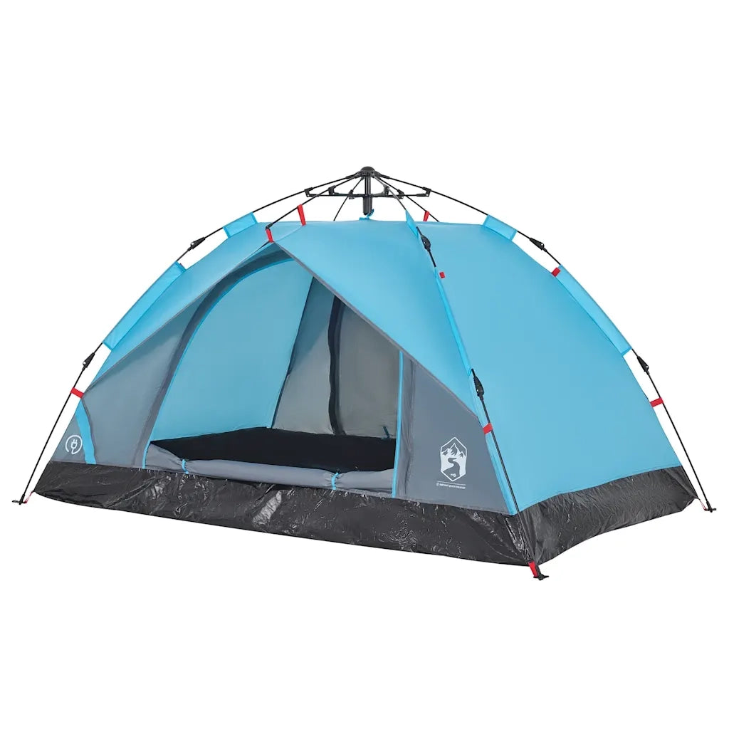 Tenda a Cupola da Campeggio 3 Persone Blu a Rilascio Rapido 4004194
