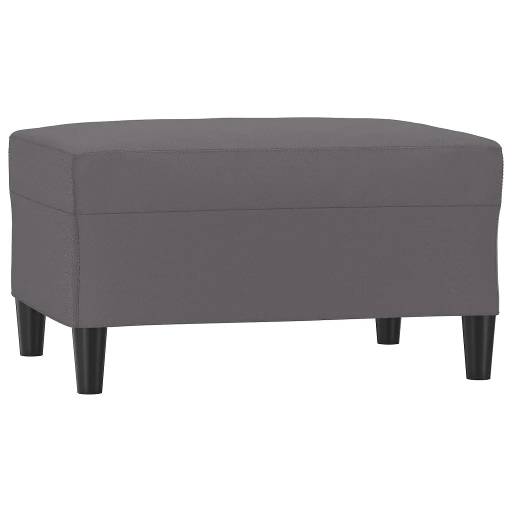 Poggiapiedi Grigio 70x55x41 cm in Similpelle 349314