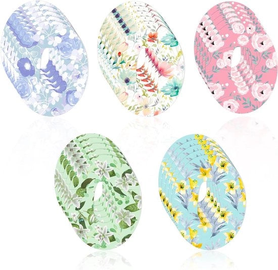 Tappo Autoforando per Dexcom G6 - Set di 25 Tappi Idrorepellenti Respiranti Colorati per Sensore