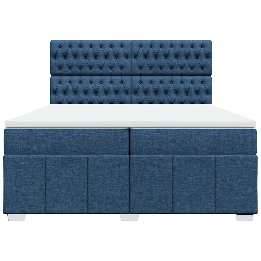 Giroletto a Molle con Materasso Blu 200x200 cm in Tessuto 3294088