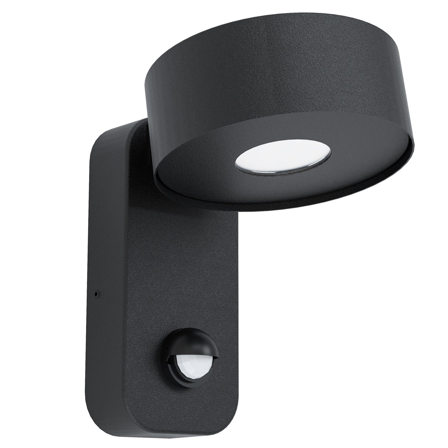 Applique Esterno Moderna Palosco Metallo Nero Policarbonato Trasp Led