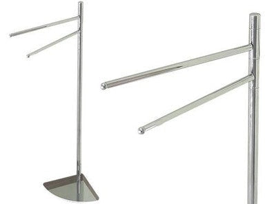 PIANTANA PORTA ASCIUGAMANI ANGOLO CROMO BASE 19X19 - ALTEZZA 83CM ARREDO BAGNO