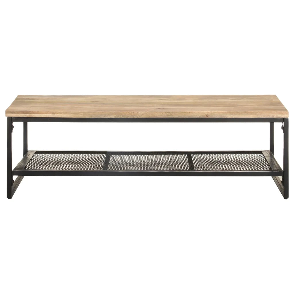Tavolino da Salotto 110x60x35 cm in Legno Massello di Mango 320244
