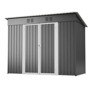 Casetta da Giardino 242×126×182cm in Metallo Grigio