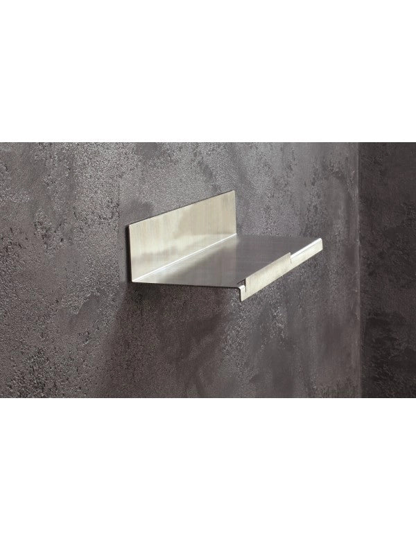 Mensola con portaoggetti NIVA in acciaio inox con adesivo 30 x5 x9,7 cm