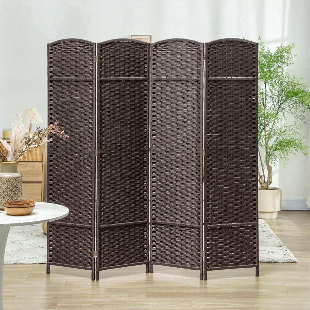 Paravento 4 Pannelli in Legno ¨C Xylo ¨C 160x170 cm Marrone Divisorio Salvaspazio