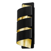 Applique Moderna Elizondo Acciaio Nero 1 Luce E14