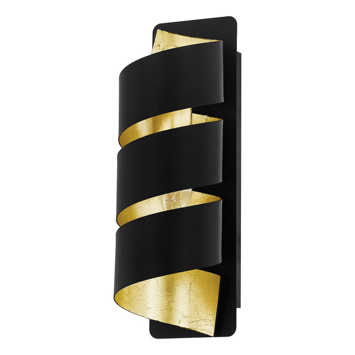 Applique Moderna Elizondo Acciaio Nero 1 Luce E14