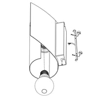 Applique Moderna Falicetto Acciaio Nero 1 Luce E27