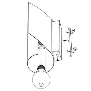 Applique Moderna Falicetto Acciaio Nero 1 Luce E27