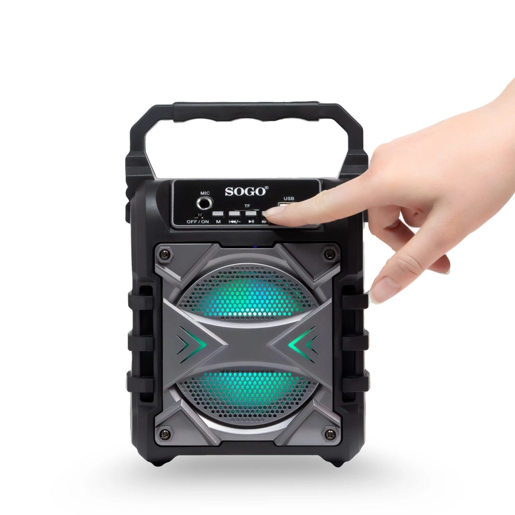 Cassa bluetooth portatile wireless con karaoke, microfono 6.3mm, funzione TWS e radio FM 60W - SOGO