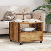 Tavolino da salotto con cassetto Legno vecchio 55 x 55 x 45cm