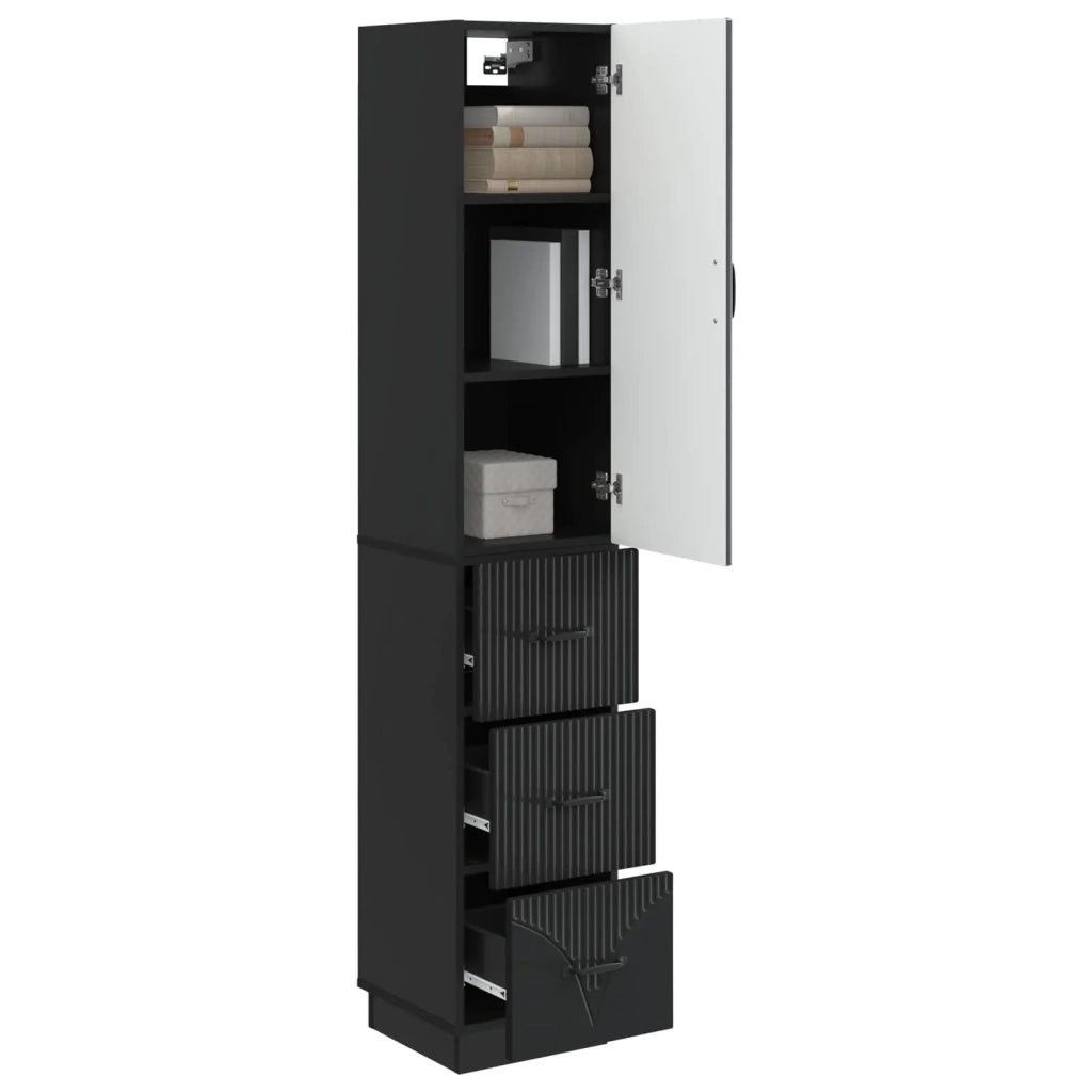 Set di armadi 2 pcs Nero 33 x 34,5 x 87 cm Legno ingegnerizzato
