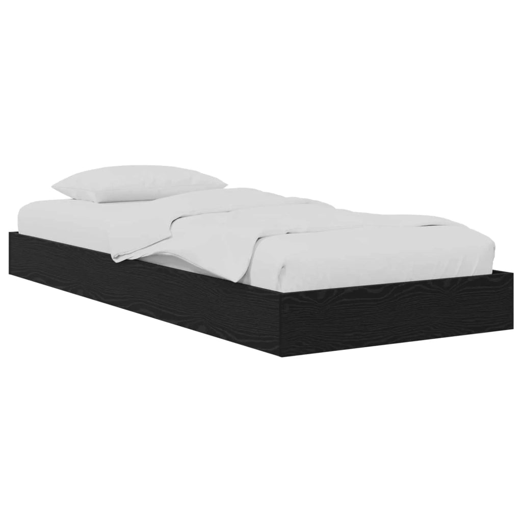 Struttura letto a pavimento Rovere Nero 80 x 200 cm