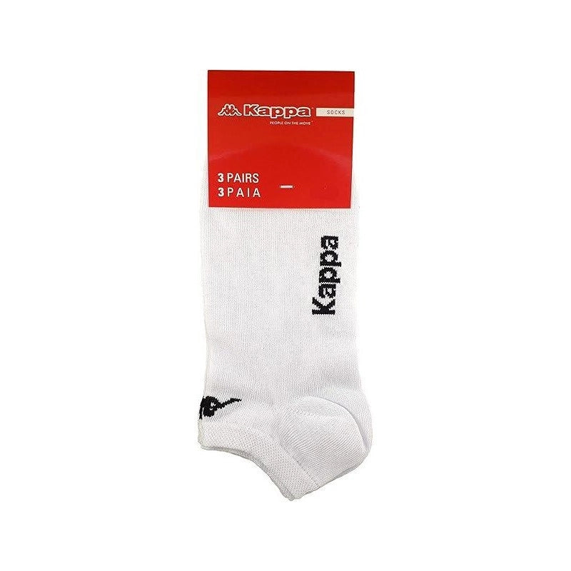 KAPPA FANTASMINO TAGLIA 42/44 DA UOMO MAGLIA JERSEY IN COTONE PACK DA 3 PAIA BIANCO