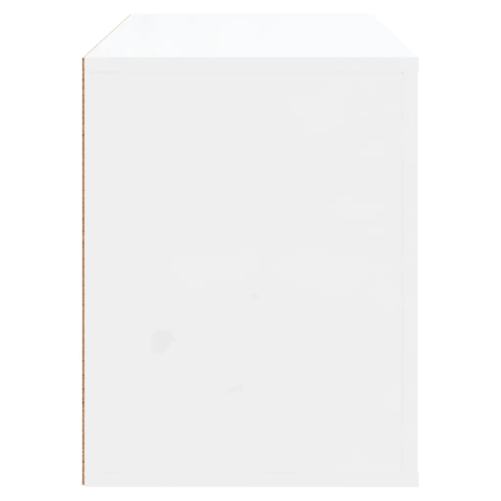 Scarpiera-Scaffale per scarpe Bianco Lucido 80x35x45 cm in Legno Multistrato