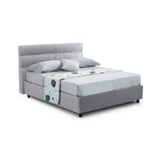 Letto Matrimoniale Briatico, Letto Matrimoniale Materasso Incluso Made in Italy, Grigio