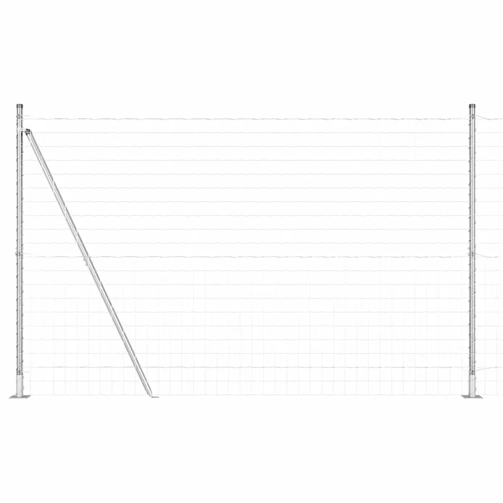 Recinzione da Giardino | Recinzione con Posto Argento 1,6 x 10 m Acciaio