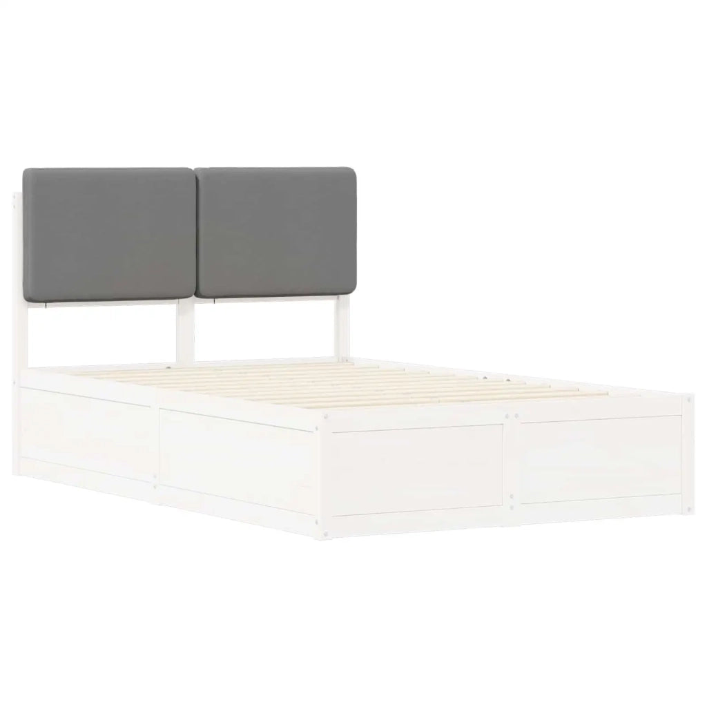 Letto con Testiera Rivestita Grigio chiaro 120 x 200 cm