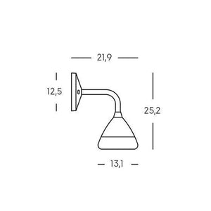Applique Contemporanea Graal Alluminio Tortora 1 Luce Led 20W 3000K