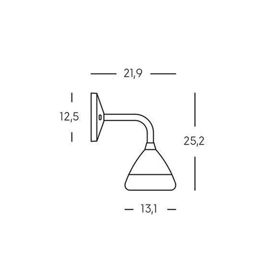 Applique Contemporanea Graal Alluminio Tortora 1 Luce Led 20W 3000K