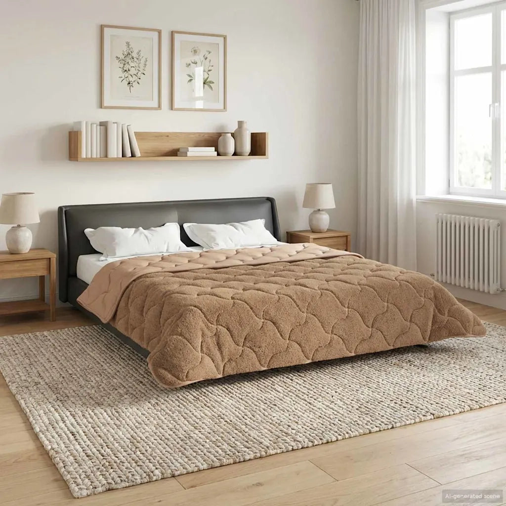 Duvet Invernale Talpa 240 x 260 cm Microfibra e Fleece Teddy 42026360