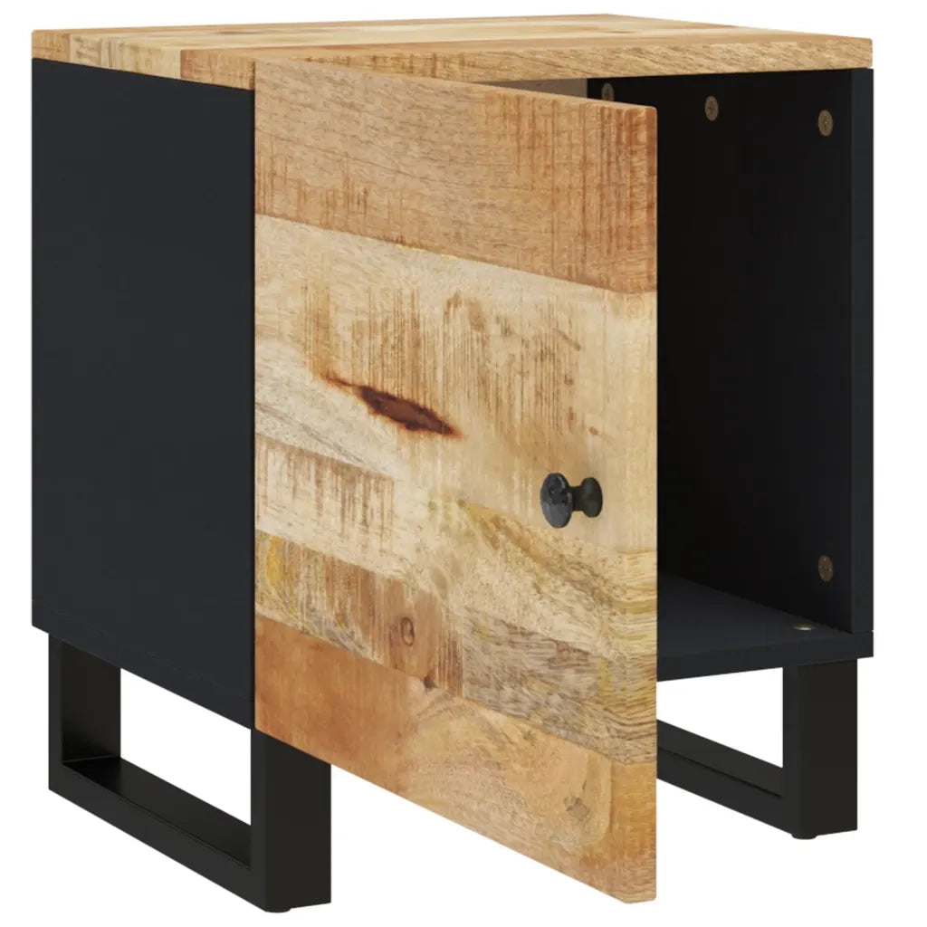 Comodino 40x33x46 cm in Legno Massello di Mango 345208