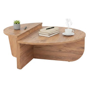 Mansue, Tavolino da Salotto Peso Massimo Supportato 15 kg, 90x60x35h cm Marrone Pino