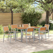 Set da Pranzo per Giardino 7 pcs Grigio 3284352