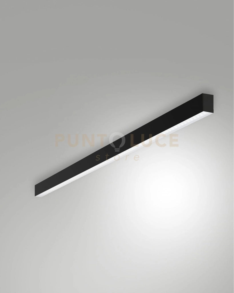 MILLET PLAFONIERA NERA A LED 4000K 3580LM 23W PRISMATIC IP40 100CM DIMMERABILE DALI