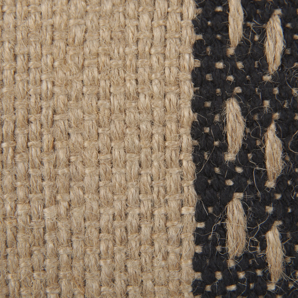 Set di 2 cuscini in iuta con imbottitura sfoderabile  Beige e nero 45 x 45 cm Accessori decorativi boho