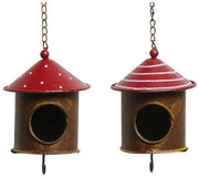 Piazzola per uccelli e Casa per uccelli - Decorativa e Funzionale - Design in metallo