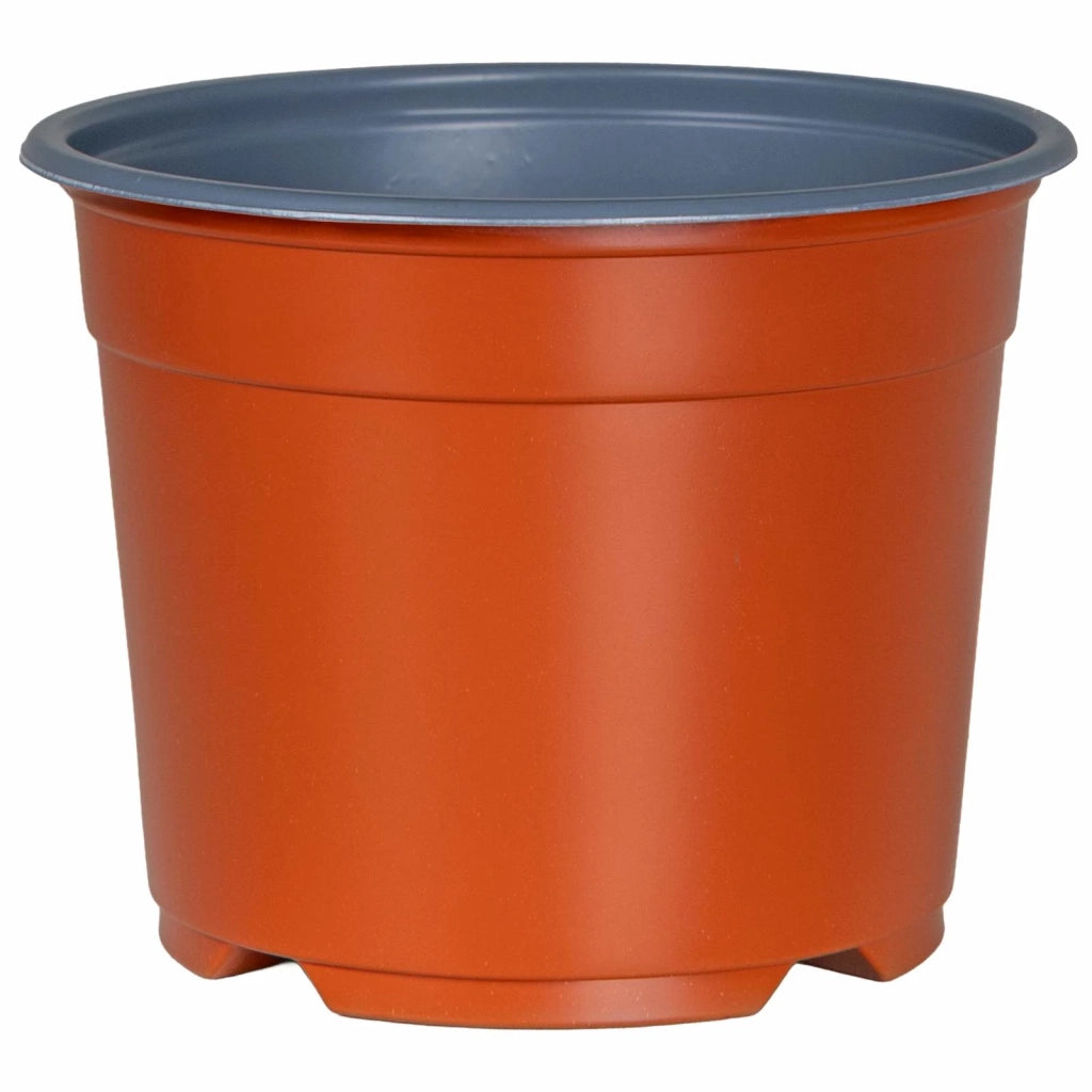 Vaso Rotondo per Fiori 200 pcs Terracotta Ø 10 x 8 cm Plastica
