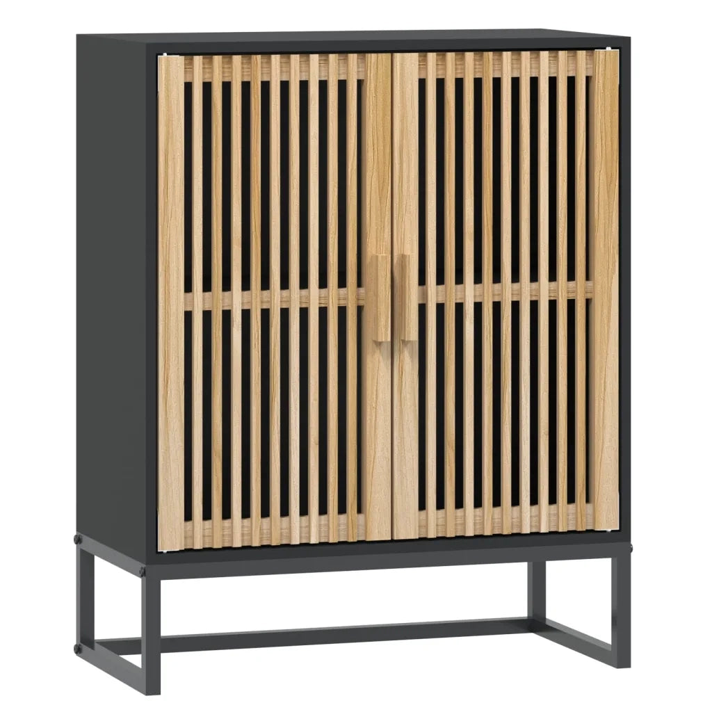 Credenza Nera 60x30x75 cm in Legno Multistrato 352110