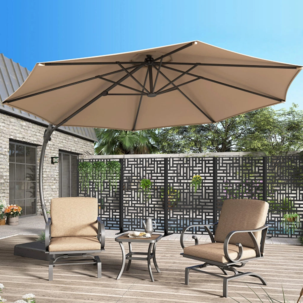Pannello Privacy da Giardino in Metallo ¨C MINIMAL ¨C 183x116 cm, Balcone, Patio, Divisorio