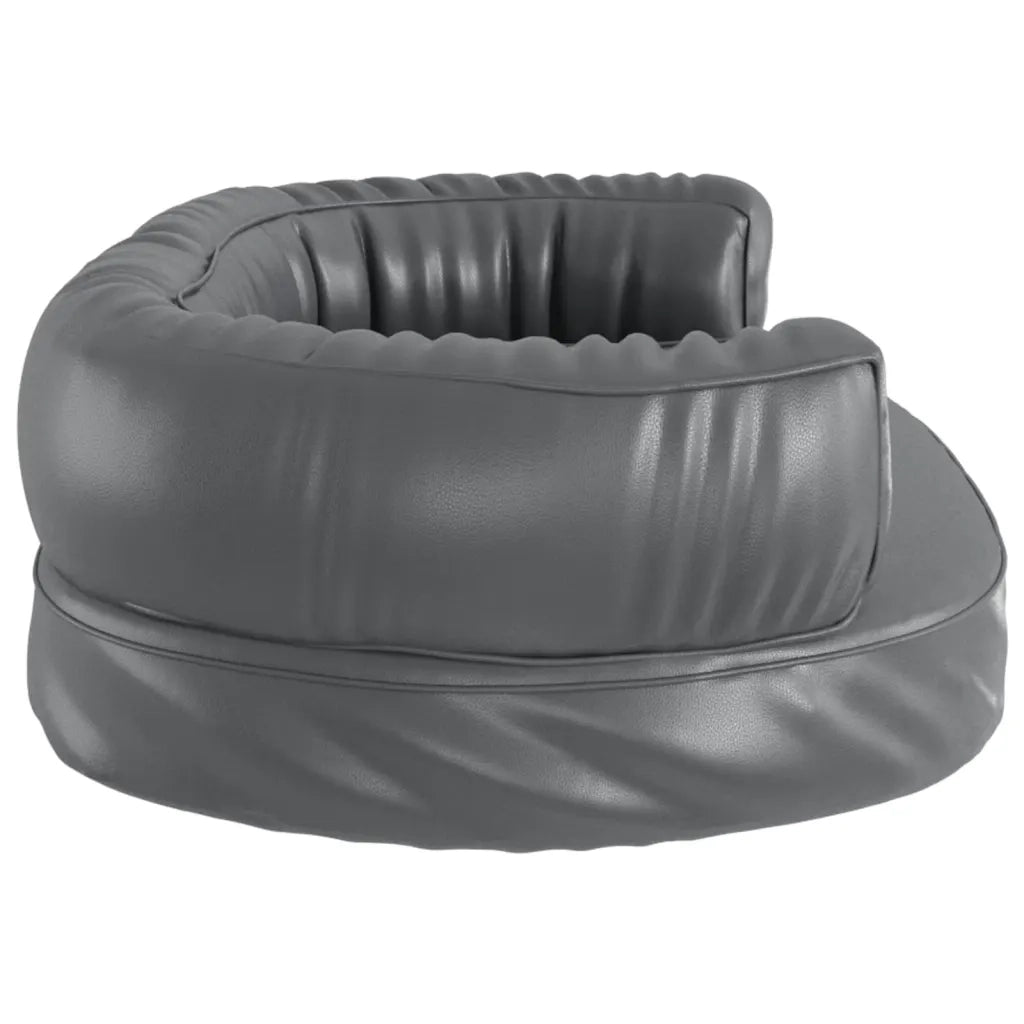 Letto Cani Ergonomico Gommapiuma Grigio 60x42 cm in Similpelle 171316