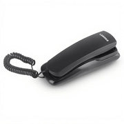 Telefonino da parete con funzione di lampo - Telefono da parete - Funzionamento plug-and-play - Base del telefono - Cavo del telefono - Dimensioni compatte 180x60x60 mm - Telefono da parete fissa
