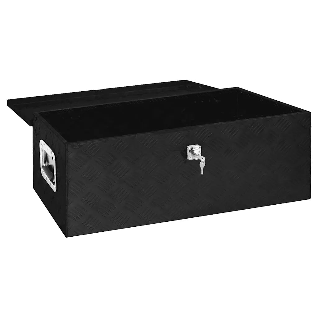 Contenitore Portaoggetti Nero 90x47x33,5 cm in Alluminio CFW5182106