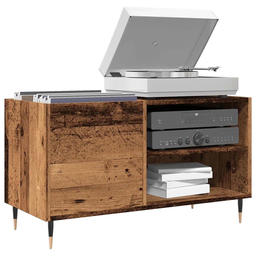 Mobile Porta Dischi Legno Antico 84,5x38x48cm Legno Multistrato 857240
