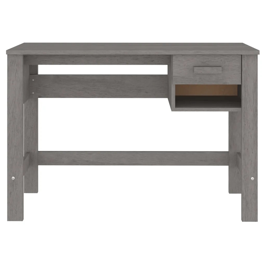 Scrivania | Tavolo da Ufficio HAMAR Grigio Chiaro 110x40x75 cm in Legno di Pino