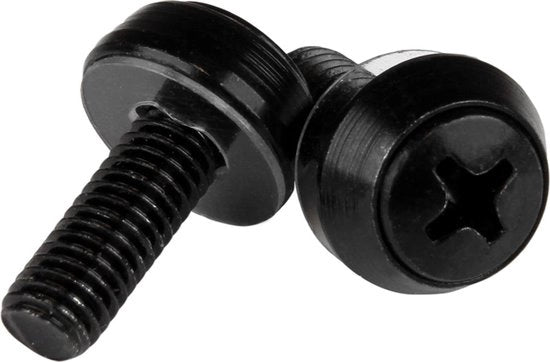 Viti M6 a 12 mm - Pacchetto da 100 pezzi Nero - Viti di montaggio per server e cabinet