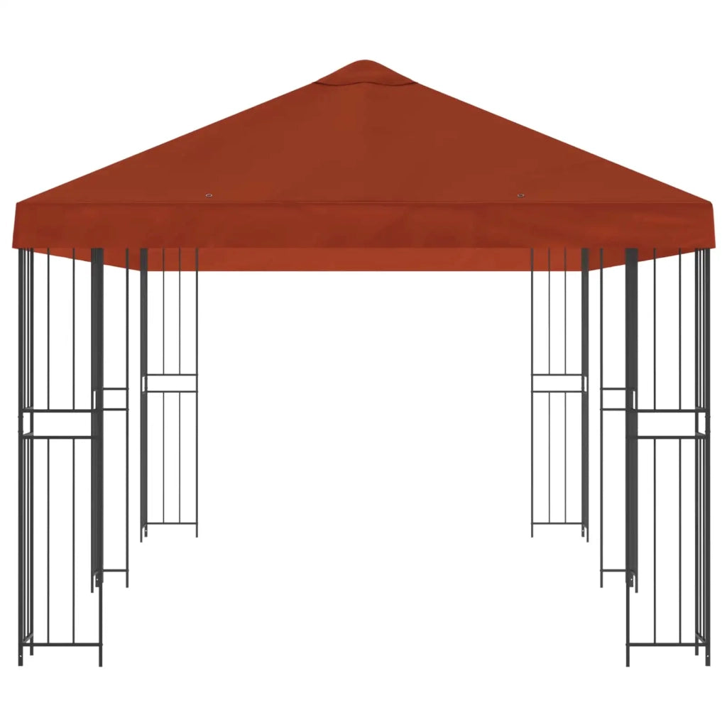 Gazebo con pareti laterali 6 x 3 m Terracotta