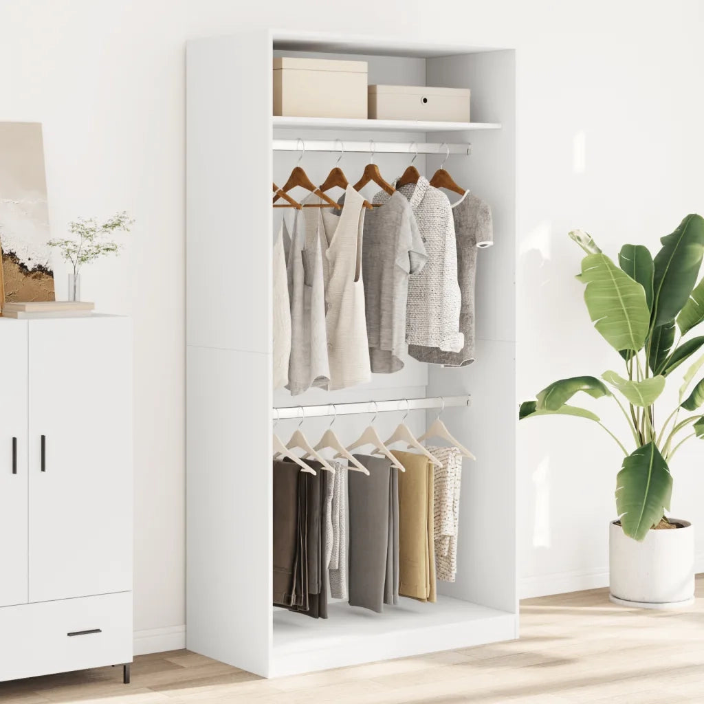 Armadio Bianco 100x50x200 cm in Legno Multistrato CFW7506348