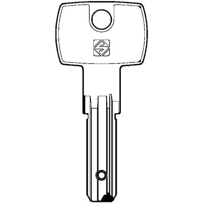 CHIAVE PUNZONATA DOM DM139 SILCA  OTTONE NICHELATO
