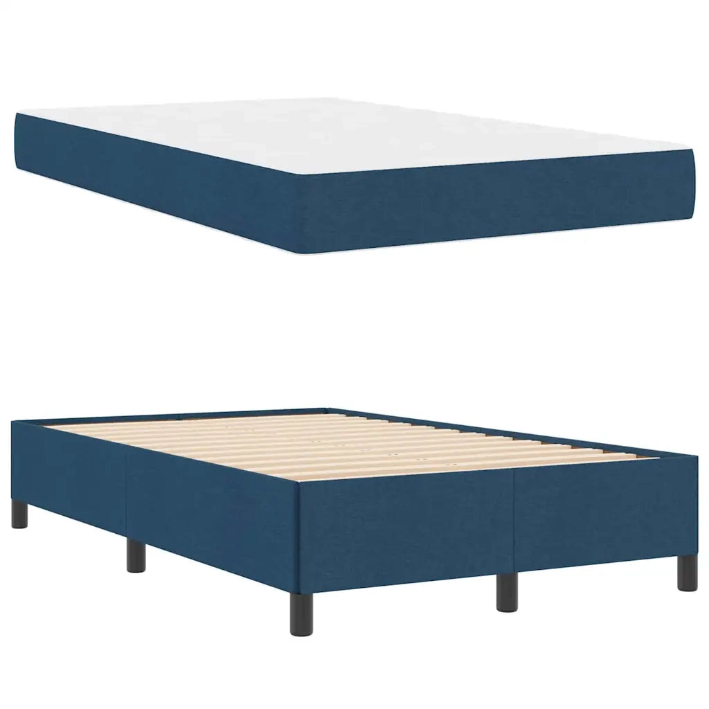 vidaXL Letto a molle Blu e Nero 120 x 190 cm
