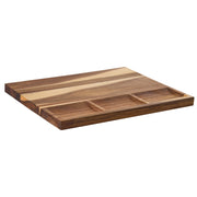 Tagliere in legno di acacia marrone con scomparti di separazione  Accessori da cucina